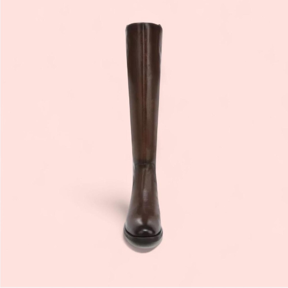 Franco Sarto dark brown leather knee-high boots